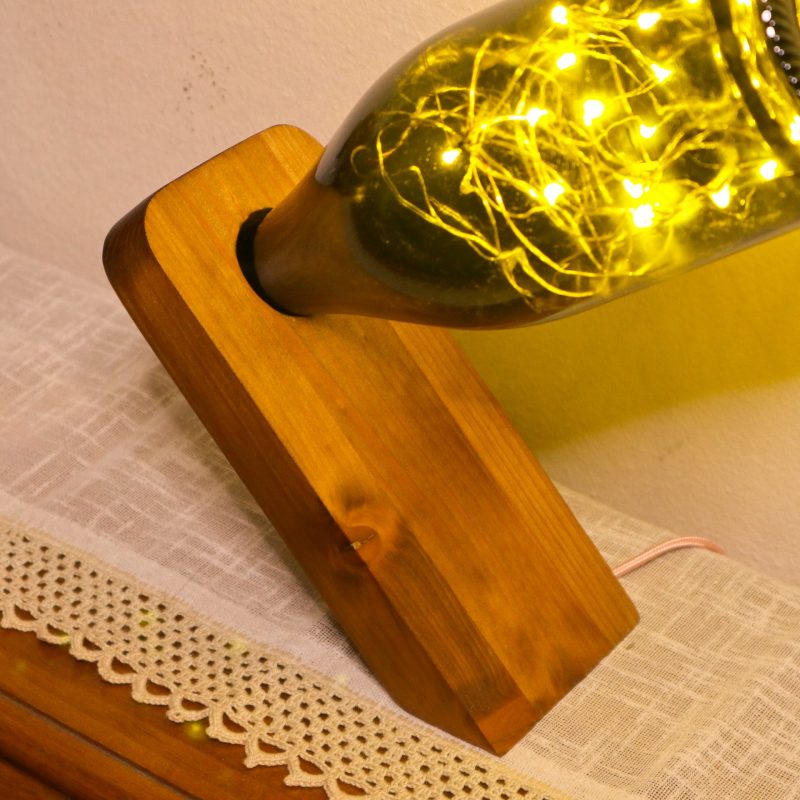 lampada bottiglia vino parma legno