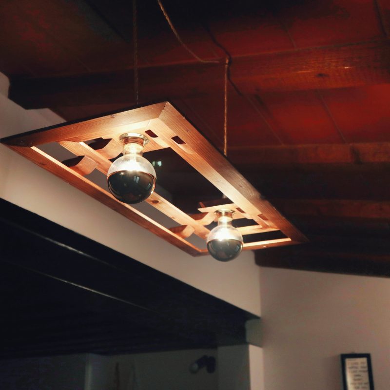 lampadario legno design parma