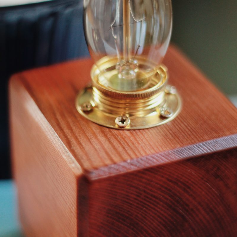Abat-jour in legno - legno naturale - cubi cubetti - lampade da tavolo - lampade design parma | T034